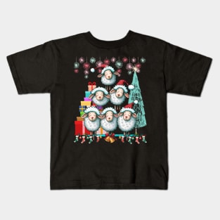 Sheep in Santa Hats Kids T-Shirt